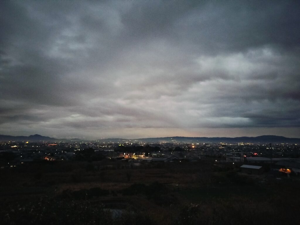 西山塚古墳から見る夜明け